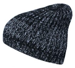 Granatowa Jesienno-Zimowa Męska Czapka, Ciepła - Pako Jeans- Rozmiar Uniwersalny, Robiona na Drutach. Niebieskie czapki męskie Pako Jeans, na zimę, bez wzorów, z jeansu. Za 24.90 zł.