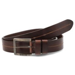 Brązowy Elegancki Pasek Męski Big Star. Brązowe paski męskie BIG STAR, z jeansu, biznesowe. Za 159.00 zł.
