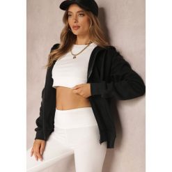 Czarna Bluza z Kapturem Zapinana na Suwak Edan. Czarne bluzy damskie Renee, l, bez wzorów, z jeansu, eleganckie, bez ramiączek, z kapturem. Za 49.99 zł.