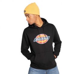 Bluza dresowa męska Dickies San Antonio. Czarne bluzy męskie Dickies, l, bez wzorów, z dresówki, casualowe, bez ramiączek, bez kaptura. Za 293.60 zł.