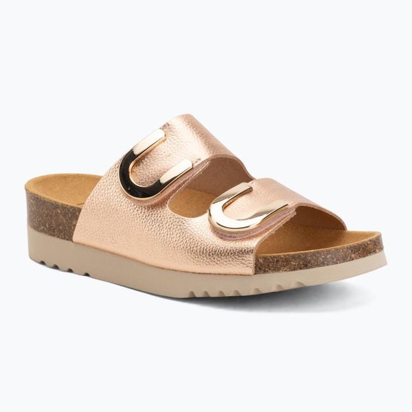 Klapki damskie Scholl Montery 2 Straps Ad Med. Czerwone klapki damskie Scholl, bez wzorów, z materiału, eleganckie, bez obcasa, bez zapięcia. Za 319.99 zł.