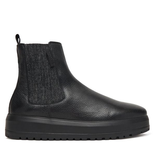 Sztyblety Bogner. Czarne botki męskie Bogner, bez wzorów, bez obcasa, bez zapięcia. Za 1,199.00 zł.