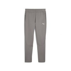 Męskie spodnie EVOSTRIPE PUMA Cast Iron Gray. Szare spodnie sportowe męskie Puma, m, bez wzorów, z dresówki, do piłki nożnej. W wyprzedaży za 209.00 zł.
