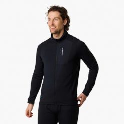 Sweter Wędrówki męski Swedemount Ultra Light Tech Midlayer Full Zip oddychający. Czarne swetry męskie SWEDEMOUNT, m, bez wzorów, sportowe, bez kołnierzyka, bez ramiączek. Za 185.00 zł.