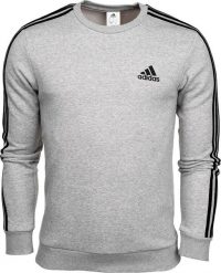 Adidas Bluza męska adidas Essentials Sweatshirt szara GK9110 S. Szare bluzy męskie Adidas, m, bez wzorów, bez ramiączek, bez kaptura. Za 198.86 zł.