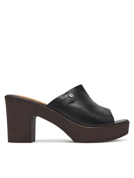 Lasocki Klapki EST-2027-02 Czarny. Czarne klapki damskie Lasocki, bez wzorów, ze skóry, bez obcasa, bez zapięcia. Za 169.99 zł.