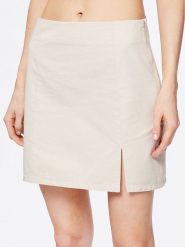 Moss Copenhagen Spódnica mini Cyrilla 17258 Écru Slim Fit. Zielone spódnice damskie Moss Copenhagen, s, bez wzorów, z bawełny, mini. Za 109.99 zł.