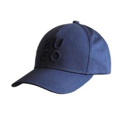 Czapka z daszkiem bejsbolówka Hugo Boss Jude-Stacked Granatowa - 50533409-405. Niebieskie czapki damskie Boss, bez wzorów. Za 228.85 zł.