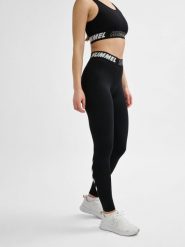 Damskie bawełniane legginsy o średnim kroju Hummel TE Maja. Czarne legginsy damskie Hummel, bez wzorów, z bawełny. Za 161.50 zł.