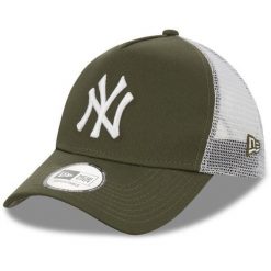 Czapka Trucker New Era MLB New York Yankees. Zielone czapki damskie New Era, bez wzorów, z bawełny, klasyczne. Za 177.50 zł.