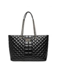 Nine West Torebka EO- VERMONT-III-LDA8407 Czarny. Czarne shopperki damskie Nine West, bez wzorów, z materiału, bez dodatków. Za 399.99 zł.