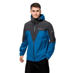 Kurtka wodoodporna Jack Wolfskin DNA Rhapsody. Niebieskie kurtki męskie Jack Wolfskin, m, bez wzorów, z syntetyku, sportowe, bez kaptura. Za 983.00 zł.