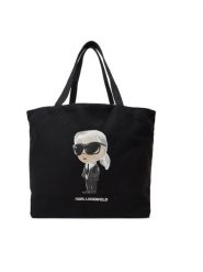 KARL LAGERFELD Torebka A2W50027 Czarny. Czarne shopperki damskie KARL LAGERFELD, bez wzorów, z materiału, bez dodatków. Za 369.99 zł.