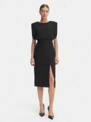 Rinascimento Sukienka koktajlowa CFC0127570003 Czarny Slim Fit. Czarne sukienki damskie Rinascimento, xs, bez wzorów, z syntetyku, wizytowe, bez kołnierzyka, bez ramiączek. Za 549.99 zł.