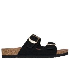 Sandały damskie Skechers Boho Clic Arch fit. Czarne sandały damskie Skechers, bez wzorów, bez obcasa, bez zapięcia. Za 372.00 zł.