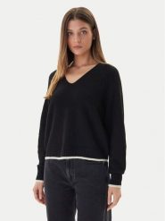 Vero Moda Sweter Aquarius 10331898 Czarny Regular Fit. Czarne swetry nierozpinane damskie Vero Moda, s, bez wzorów, z syntetyku, bez kołnierzyka, bez ramiączek. Za 159.99 zł.
