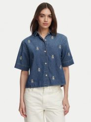 Tommy Hilfiger Koszula jeansowa WW0WW50624 Niebieski Relaxed Fit. Niebieskie koszule damskie Tommy Hilfiger, xs, bez wzorów, z bawełny, bez kołnierzyka, bez ramiączek. Za 529.99 zł.