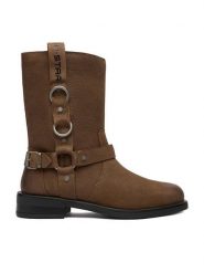 G-Star Raw Botki CEO-WI45-CHRISTIAN-01 Brązowy. Brązowe botki damskie G-Star Raw, bez wzorów, z nubiku, retro, bez obcasa, na płaskiej podeszwie, bez zapięcia. Za 369.99 zł.