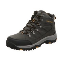Buty trekkingowe męskie Skechers Relment Daggett. Czarne trekkingi męskie Skechers, z gumy, za kostkę, bez zapięcia. Za 425.00 zł.