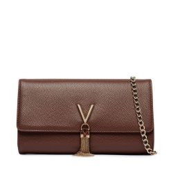 Torebka Valentino. Brązowe torebki wizytowe damskie Valentino, bez wzorów, bez dodatków. Za 369.99 zł.