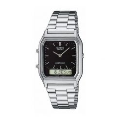 Zegarek Casio. Szare zegarki męskie Casio, bez wzorów, srebrne. Za 229.99 zł.