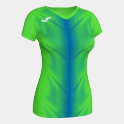 Koszulka z krótkim rękawem damska Joma Olympie. Niebieskie bluzki damskie Joma, xl, bez wzorów, z materiału, sportowe, bez kołnierzyka, bez ramiączek. W wyprzedaży za 84.50 zł.
