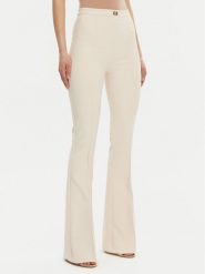 Elisabetta Franchi Spodnie outdoor 8053686307125 Biały Regular Fit. Białe spodnie materiałowe damskie Elisabetta Franchi, bez wzorów, z materiału. Za 689.99 zł.