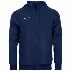 Bluza z kapturem Stanno Centro Micro. Niebieskie bluzy damskie STANNO, m, bez wzorów, z materiału, bez ramiączek, z kapturem. Za 277.00 zł.