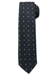 Granatowy Męski Elegancki Krawat -Angelo di Monti- 6 cm, w Kwadraciki, Wzór Geometryczny. Niebieskie krawaty i muchy Angelo di Monti, bez wzorów, eleganckie. Za 45.00 zł.