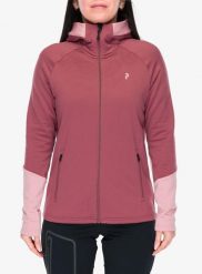 Bluza damska z kapturem Peak Performance Rider Essentials Zip Hood. Czerwone bluzy damskie Peak Performance, l, bez wzorów, z elastanu, bez ramiączek, z kapturem. Za 643.49 zł.