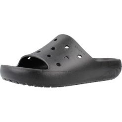 Klapki Crocs Model Classic Slide V2 Kolor Czarny. Czarne klapki damskie Crocs, bez wzorów, z gumy, sportowe, bez obcasa, bez zapięcia. Za 205.00 zł.