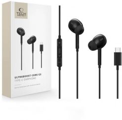 Słuchawki Tech-Protect TECH-PROTECT ULTRABOOST TYPE-C EARPHONE CORE G3 BLACK. Czarne słuchawki dokanałowe TECH-PROTECT. Za 30.00 zł.