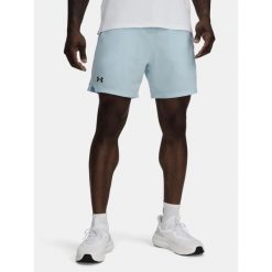Męskie Spodenki Sportowe Under Armour Vanish Woven 6in Shorts. Niebieskie buty sportowe męskie Under Armour, bez wzorów, bez zapięcia, na fitness i siłownię. Za 149.99 zł.