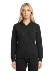 Bluza damska z kapturem zapinana na zamek Never Without. Czerwone bluzy damskie LEONE 1947 APPAREL, s, bez wzorów, sportowe, bez ramiączek, z kapturem. Za 353.64 zł.