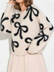 Sweter - Inny. Swetry nierozpinane damskie Sinsay, l, bez wzorów, bez kołnierzyka, bez ramiączek. Za 59.99 zł.