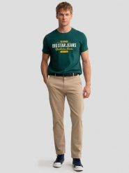 Koszulka męska bawełniana z nadrukiem zielona Messeret 304. Zielone t-shirty męskie BIG STAR, l, bez wzorów, z bawełny, bez kołnierzyka, bez ramiączek. W wyprzedaży za 39.99 zł.