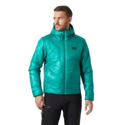 Kurtka narciarska Helly Hansen Odin Everdown. Zielone kurtki sportowe męskie Helly Hansen, m, bez wzorów, z kapturem, narciarskie. Za 1,923.50 zł.