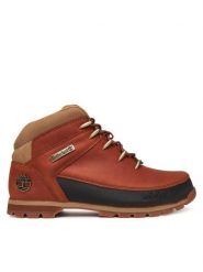 Timberland Trapery Euro Sprint Mid Lace TB0A2K84EJD1 Brązowy. Brązowe buty zimowe męskie Timberland, bez wzorów, z nubiku, bez obcasa, bez zapięcia. Za 519.99 zł.