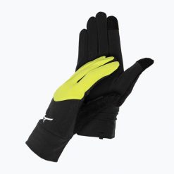 Rękawiczki do biegania Mizuno Warmalite. Czarne rękawiczki męskie Mizuno, bez wzorów, z elastanu. Za 59.99 zł.