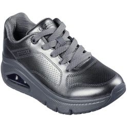 Buty sportowe damskie Skechers Uno Icon Lustrous Air. Szare obuwie sportowe damskie Skechers, bez wzorów, z syntetyku, bez zapięcia. Za 490.00 zł.