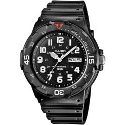Zegarek Męski Casio MRW-200H-1BVEG. Czarne zegarki męskie Casio, bez wzorów. Za 189.70 zł.