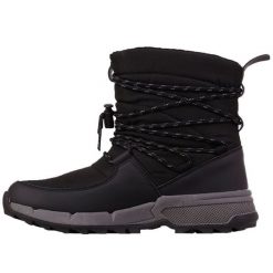 Buty Kappa Numar W 243239 1171 czarne. Czarne śniegowce damskie z gumy, bez zapięcia. Za 280.78 zł.