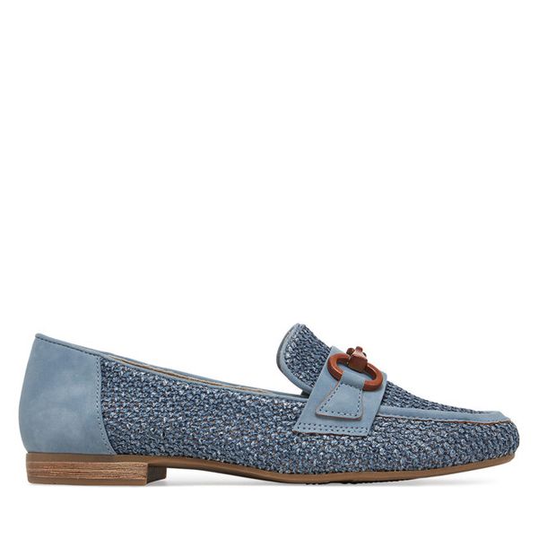 Półbuty Jana. Niebieskie półbuty damskie Jana, bez wzorów, bez obcasa, na płaskiej podeszwie, bez zapięcia. Za 229.99 zł.