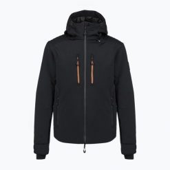 Kurtka narciarska męska EA7 Emporio Armani Ski Kitzbuhel Softshell. Czarne kurtki sportowe męskie EA7 Emporio Armani, na zimę, l, bez wzorów, z elastanu, bez kaptura, narciarskie. Za 1,599.00 zł.
