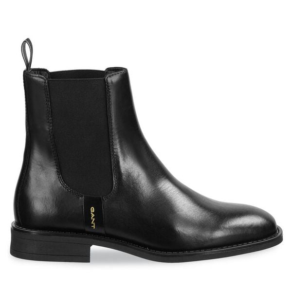 Sztyblety Gant. Czarne botki damskie GANT, bez wzorów, bez obcasa, na płaskiej podeszwie, bez zapięcia. Za 579.99 zł.