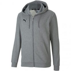 Męska Bluza Z Kapturem Team Goal 23 Z Pełnym Zamkiem Błyskawicznym. Szare bluzy sportowe męskie Puma, m, bez wzorów, z kapturem. Za 257.99 zł.