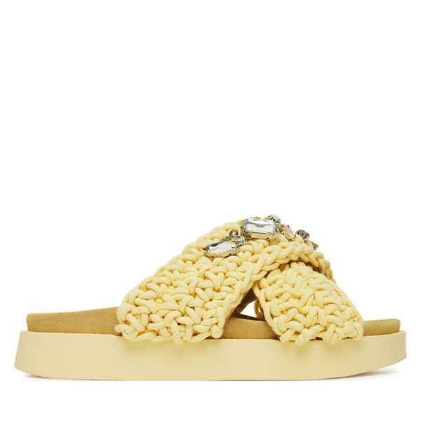 Klapki Inuikii. Żółte klapki damskie Inuikii, bez wzorów, bez obcasa, bez zapięcia. Za 1,029.00 zł.