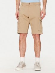 Gant Szorty materiałowe 205069 Beżowy Relaxed Fit. Brązowe szorty męskie GANT, bez wzorów, z bawełny. Za 299.99 zł.