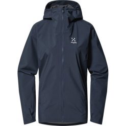 Damska kurtka turystyczna Haglöfs Korp Proof. Czarne kurtki sportowe damskie Haglöfs, l, bez wzorów, z materiału, bez ramiączek, bez kaptura, trekkingowe. Za 772.00 zł.