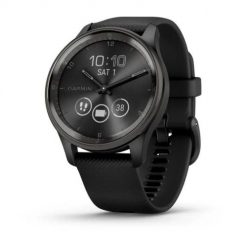 Zegarek Garmin Vivomove Trend, 40mm LCD Black. Czarne zegarki sportowe Garmin, bez wzorów. Za 1,312.99 zł.